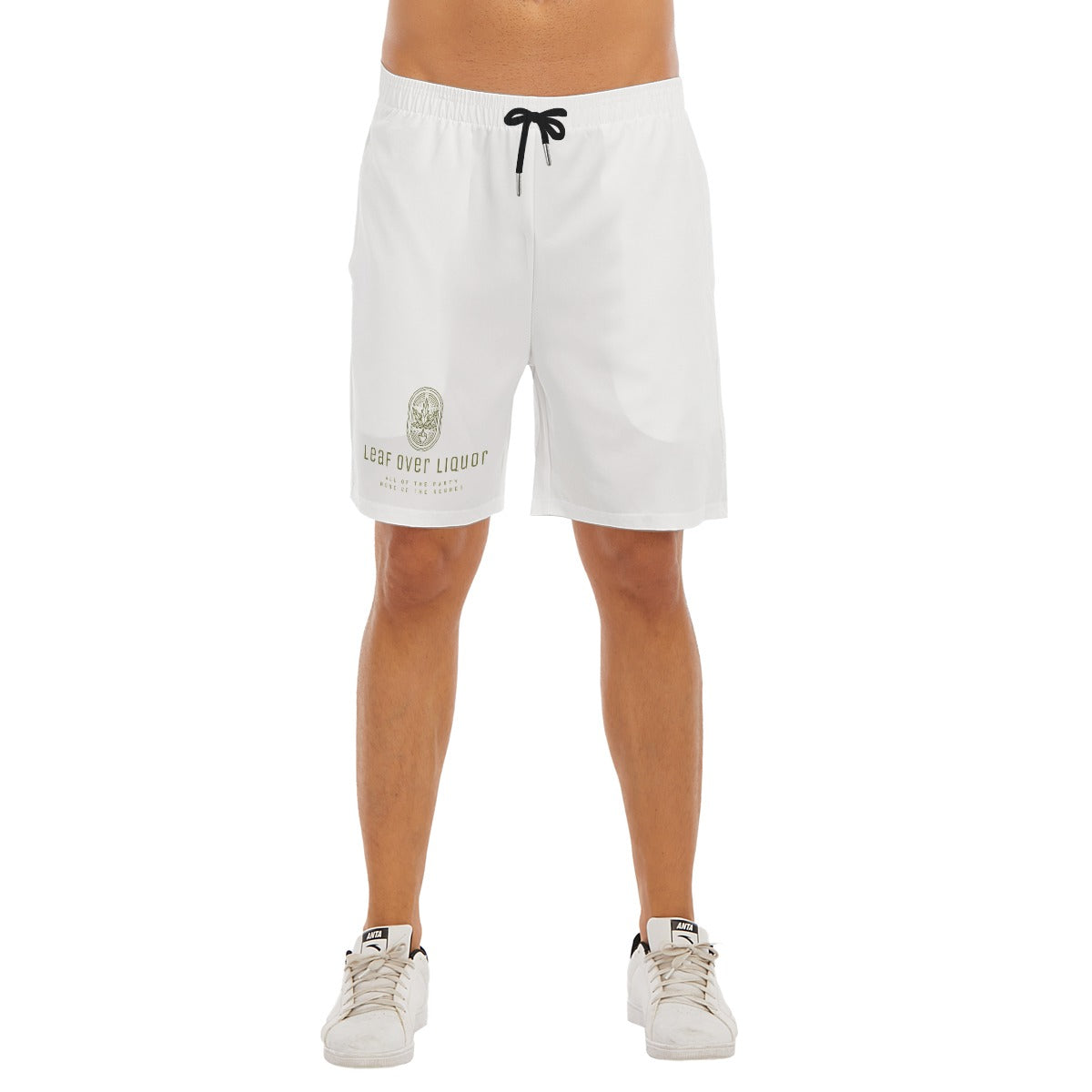 All-Over Print Men's Beach Shorts With Elastic Waist