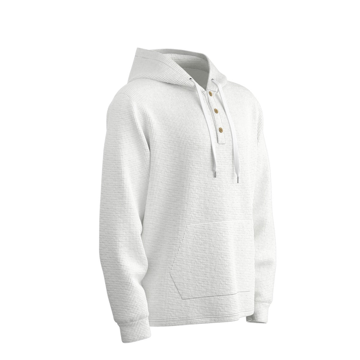 All-Over Print Men's Half  Button Hoodie