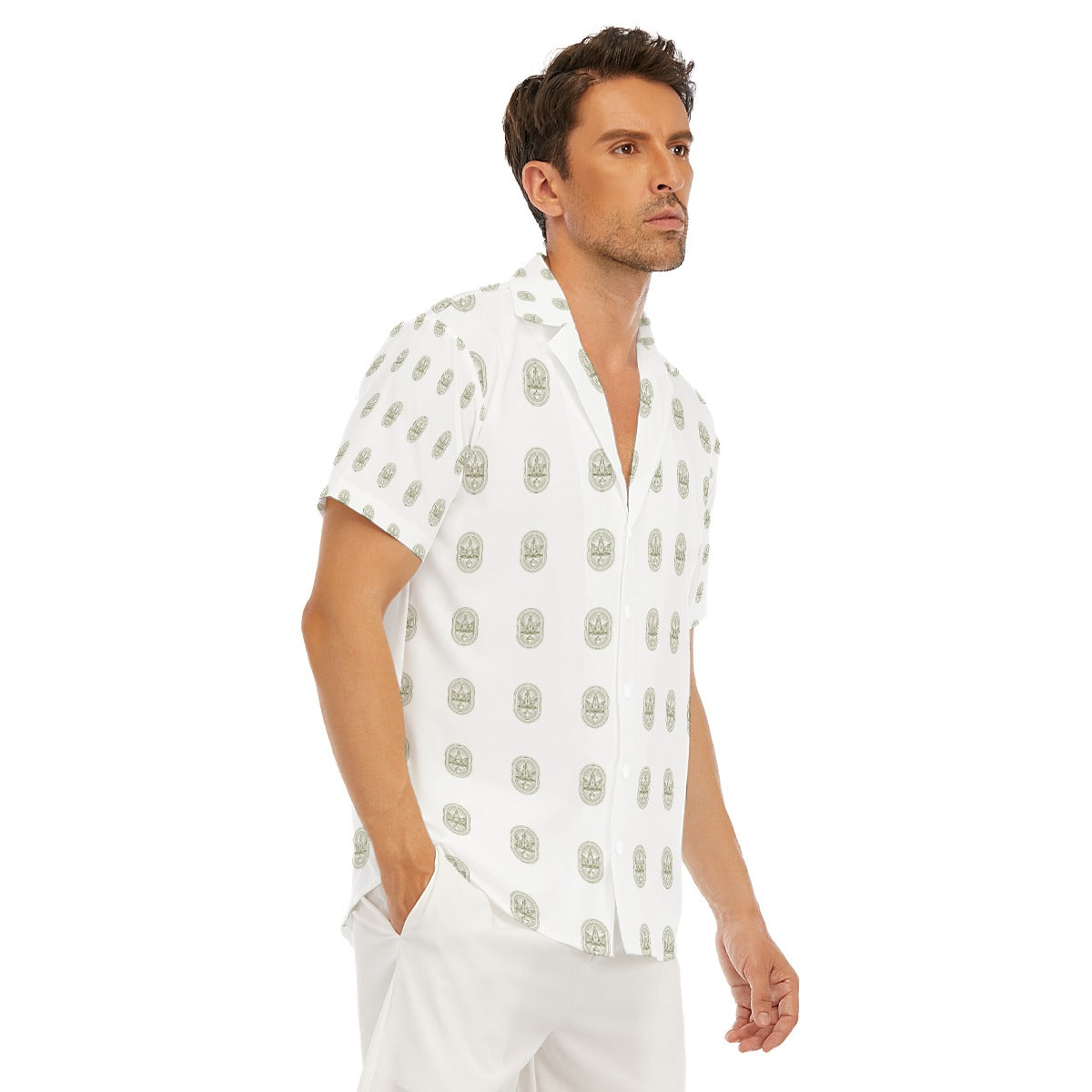 All-Over Print Men's Deep V-neck Short Sleeve T-shirt