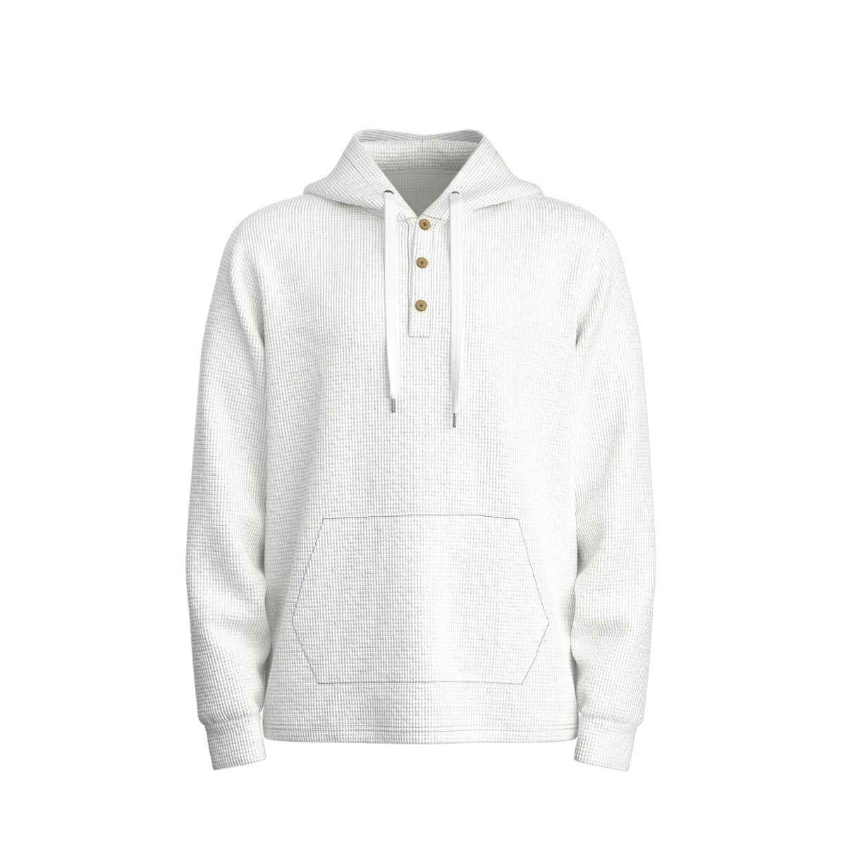 All-Over Print Men's Half  Button Hoodie